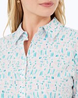 Foxcroft Zoey Long Sleeve Painted Wave Shirt - alt3