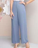 Alex Evenings Special Occasion Chiffon Pull-On Pants - Hydrangea