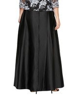 Satin Ballgown Skirt with Pockets and Inverted Pleat Detail - alt2