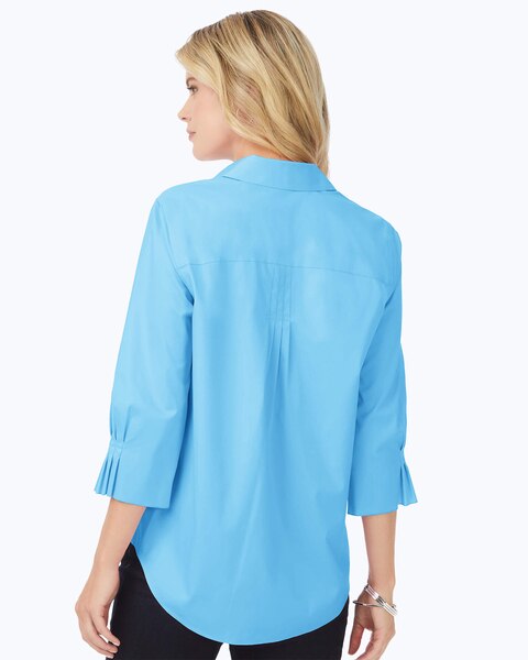 Foxcroft Paulie Elbow Sleeve Solid Stretch Blouse