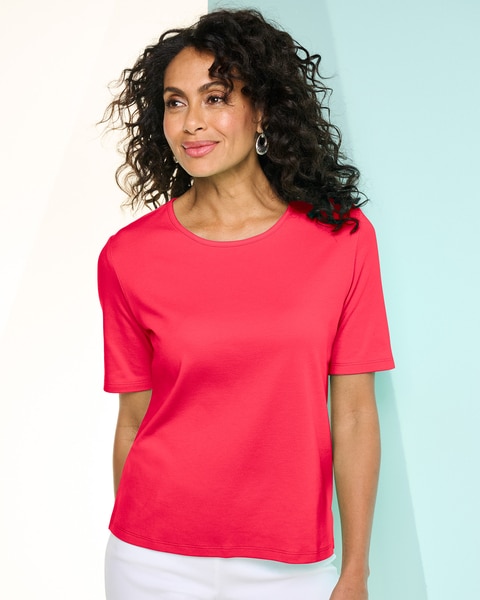 Essential Jewel Neck Short Sleeve Tee