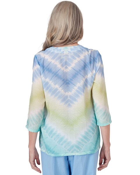 Alfred Dunner® Hyannisport Tie Dye Chevron Tunic