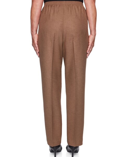 Alfred Dunner Classic Pull-On Textured Proportioned Straight Leg Pants