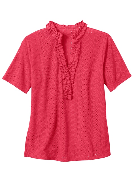 Stretch Eyelet Tee