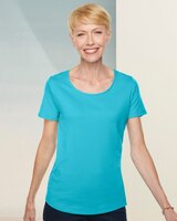 Essential Open Back Tee - Peacock Blue