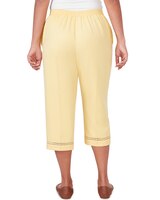 Alfred Dunner® Charleston Twill Capri With Lace Inset Bottom - alt5