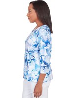 Alfred Dunner® Watercolor Floral Lace Paneled Top - alt4