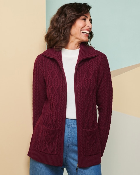 Cable Sweater Jacket