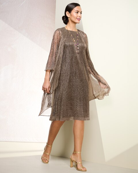 Copper Shimmer Jacket Dress