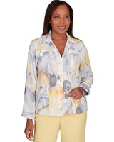 Alfred Dunner® Charleston Abstract Watercolor Jacket - Multi