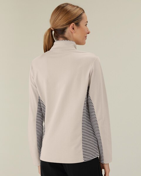 Stripe Me Up Half Zip Pullover