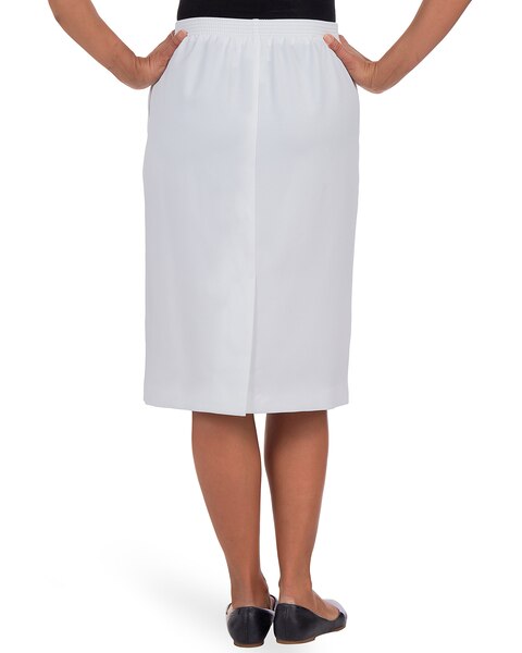 Alfred Dunner® Cinch Waist Midi Skirt with Slant Pockets