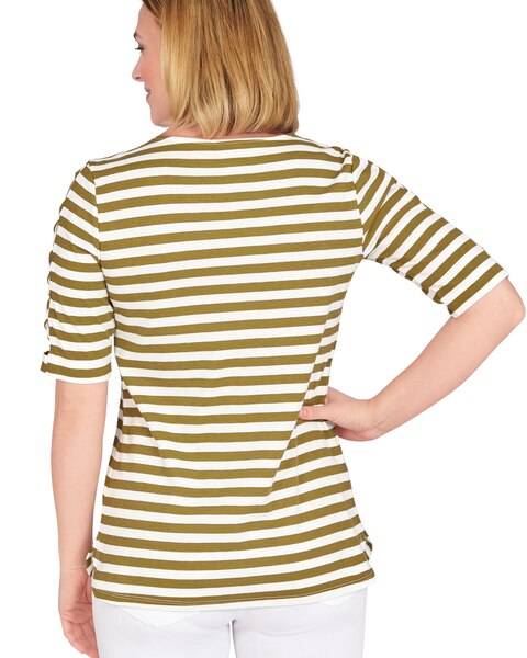 Ruby Rd® Striped Print Top