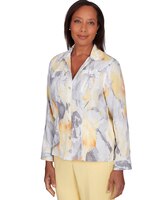 Alfred Dunner® Charleston Abstract Watercolor Jacket - alt3