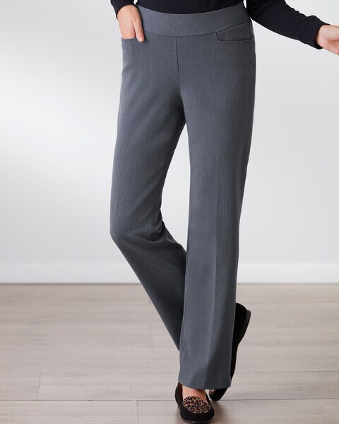 Bi-Stretch Straight Leg Pull-On Pants