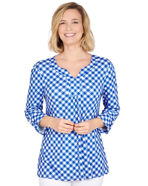 Ruby Rd® Gingham Print Top