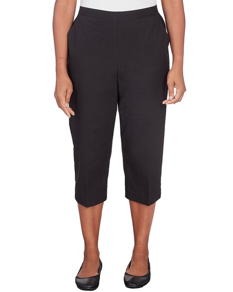 Alfred Dunner® Pull On Button Hem Twill Capri Pant