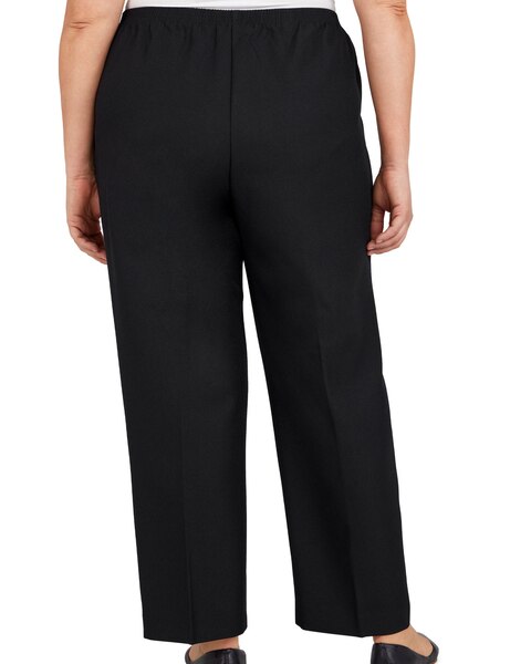 Alfred Dunner Classic Tailored Textured Proportioned Straight Leg Pants