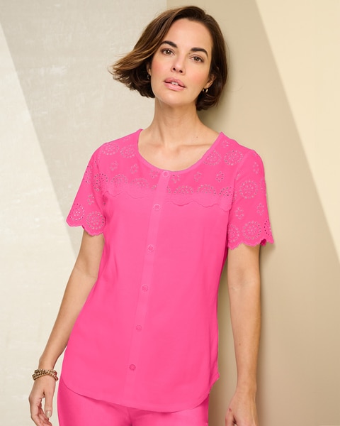 South Beach Eyelet Tee