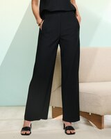 Wave Pleated Pants - Black