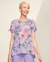 Alfred Dunner Burnout Floral Tee - Multi