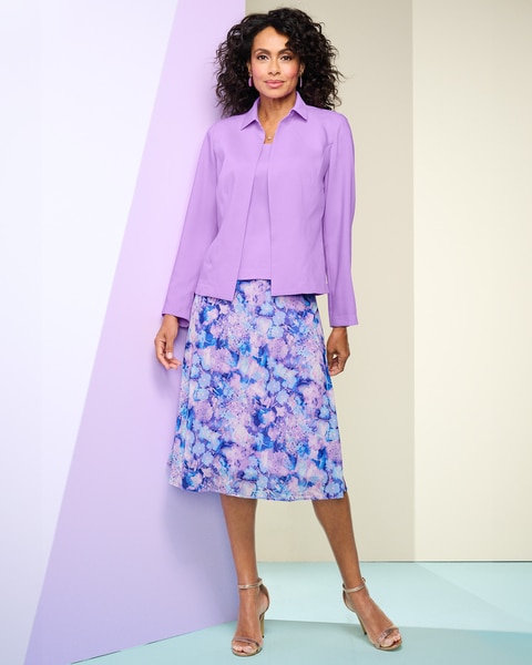 Color Hydrangea Skirt Set