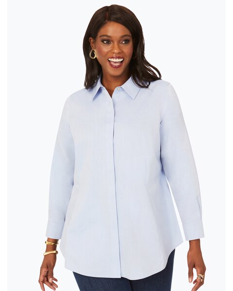 Foxcroft Cici Essential Pinpoint Non-Iron Tunic