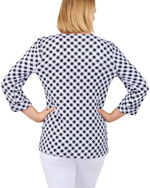 Ruby Rd® Gingham Print Top