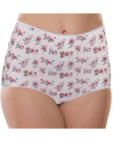 100% Printed Cotton Full Coverage Panty, 6-Pack
