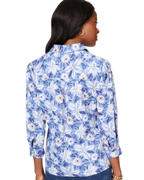 Ruby Non-Iron Brushstoke Blossoms Shirt