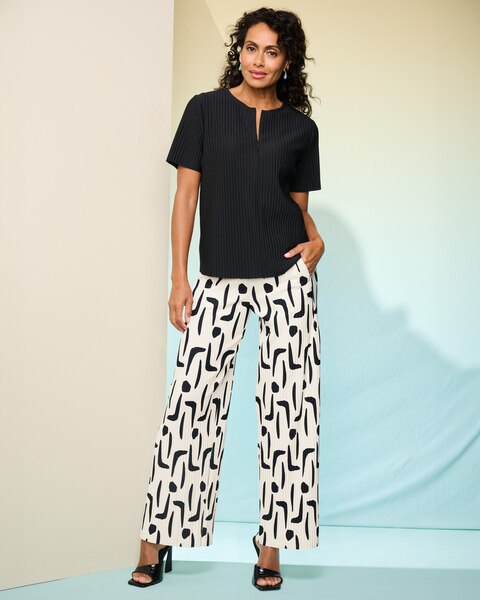 Wave Pleated Solid Top