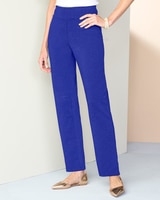 Go Everywhere Straight Leg Pull-On Knit Pants - Colony Blue
