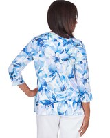 Alfred Dunner® Watercolor Floral Lace Paneled Top - alt2