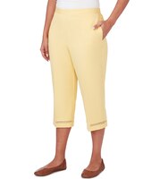 Alfred Dunner® Charleston Twill Capri With Lace Inset Bottom - alt6