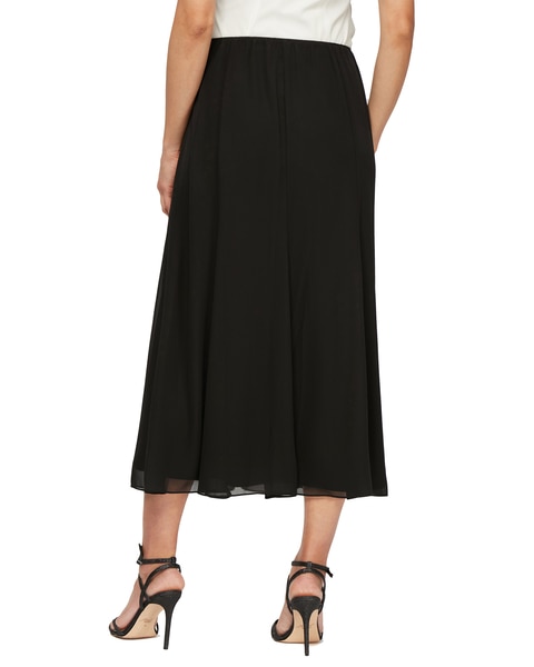 Tea-Length Panel Chiffon Skirt