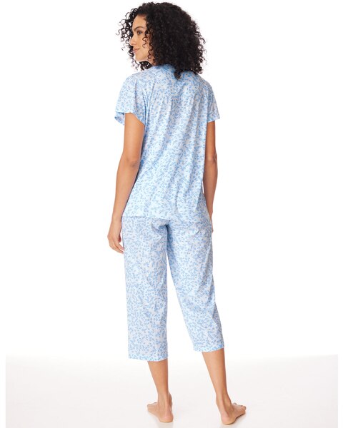 Floral-Print Capris Pajama Set