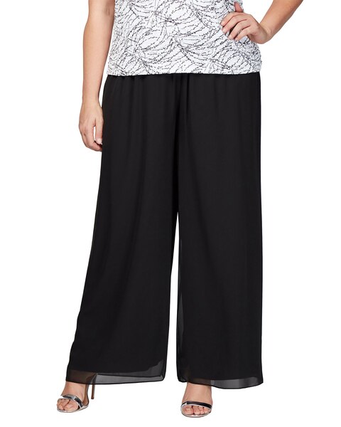 Straight Leg Chiffon Pant