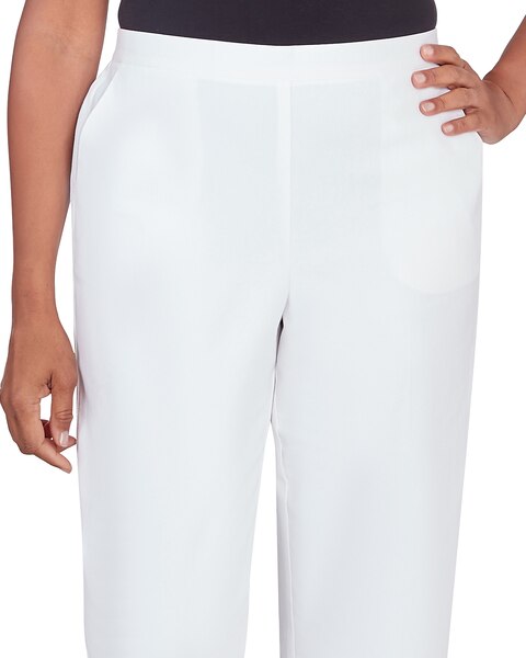 Alfred Dunner® Pull On Button Hem Twill Capri Pant