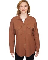 Ruby Rd® Solid Sweater Jacket - Chestnut
