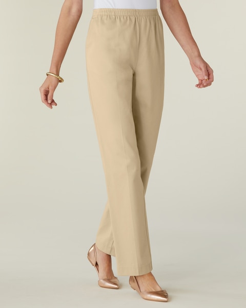 Classic Comfort® Straight Leg Pull-On Pants