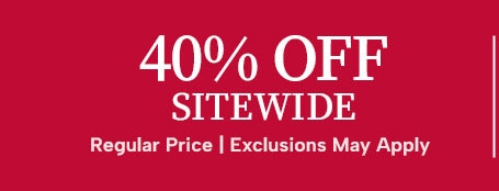 40% off sitewide (regular price, exclusions may apply)