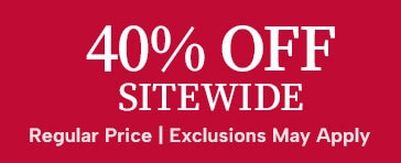 40% off sitewide (regular price, exclusions may apply)